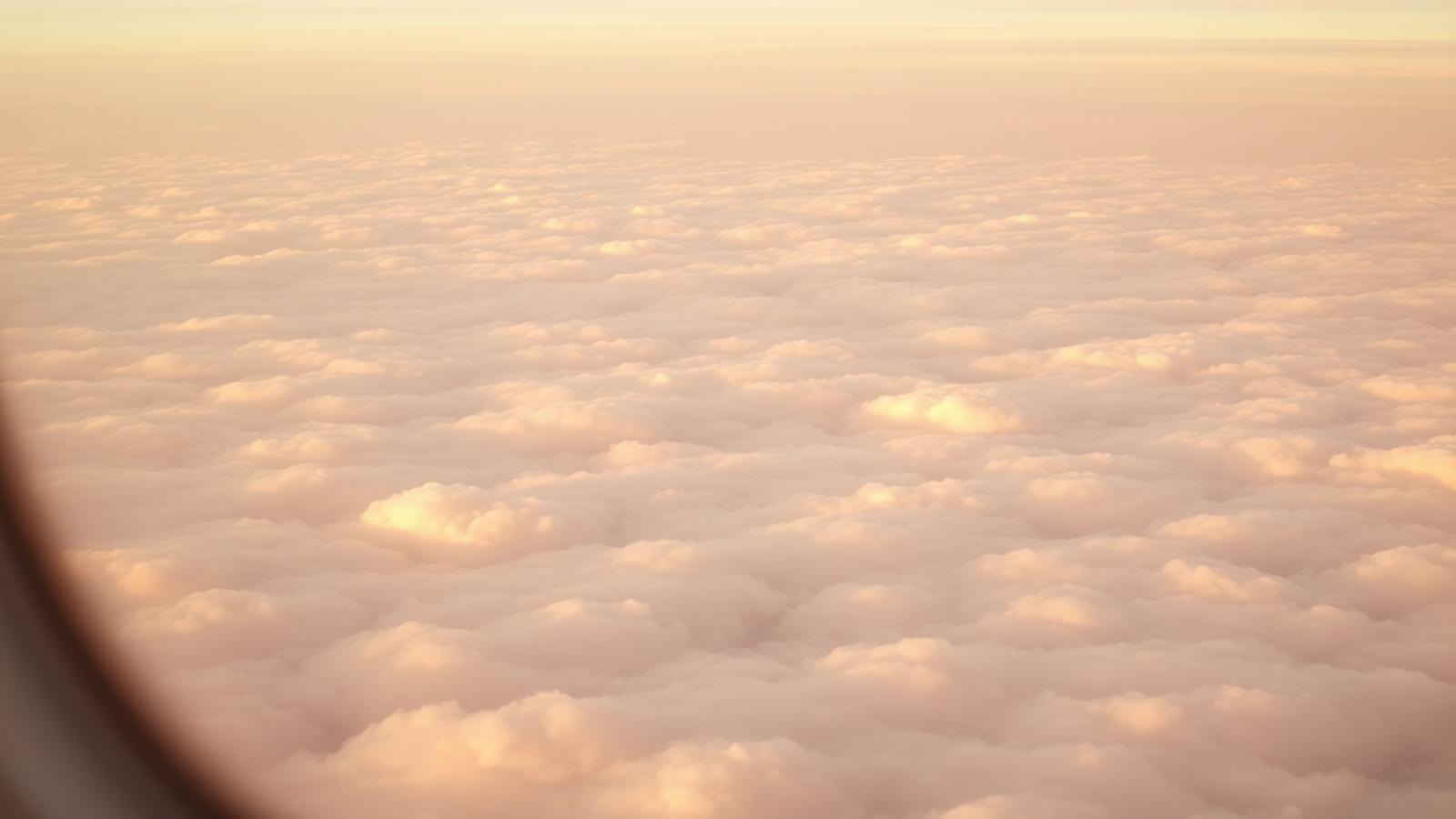 Soft golden hour clouds